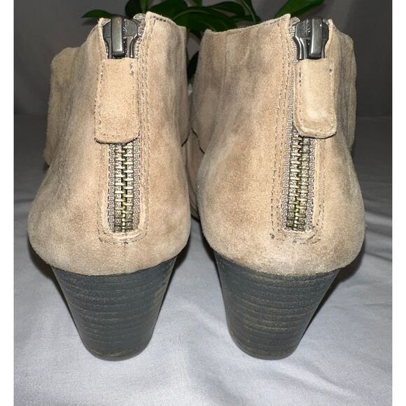 Eileen Fisher Anise Suede Pump Brown Knotted Open Toe Booties Size 9 - Picture 3 of 7